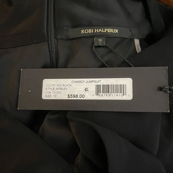 NEW Kobi Halperin Chasidy Halter-Neck Jumpsuit Black - Picture 9 of 9